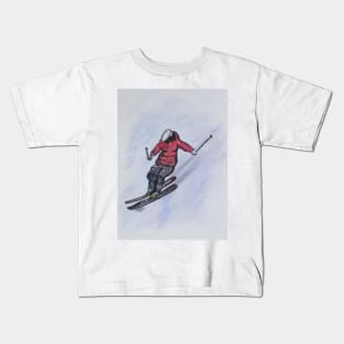 Snow Ski Fun Kids T-Shirt